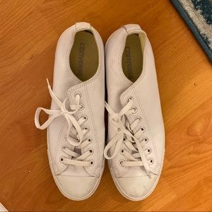 White Leather Converse